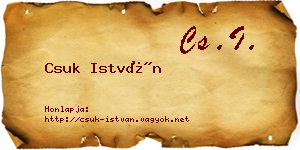 Csuk István névjegykártya