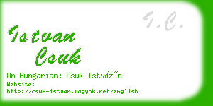 istvan csuk business card